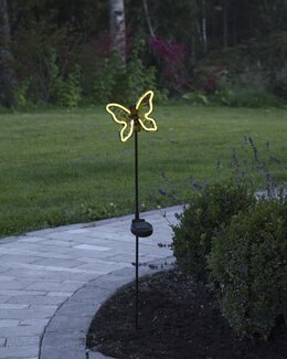 Solcelledekorasjon Butterfly Gull