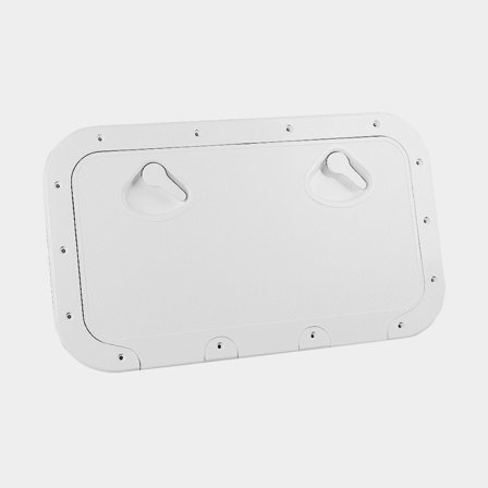 Inspektionslucka Nuova Rade Classic, rektangulär, 355 x 600 mm, med vred, vit