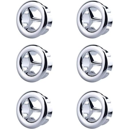 6 stk. overløpsdeksel for vask, rundt hull vasklist, rundt avløpspluggdekselsett inn i hull, for vask, bad, kjøkken (sølv)