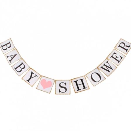 11 st/ set Fashionabla pappersbanner Baby Shower engelska brev