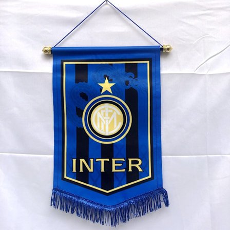 Jud- bar dekorativ flagga fotboll stor femhörning Inter