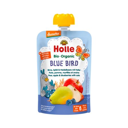 3 for 2 - Holle Blue Bird Pære Æble & Blåbær Havregryn Grød 100 g, Børn & Forældre, Babymad, Babymos