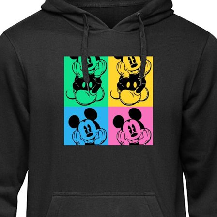 Hoodie Mickey Mouse pop art-poster färgglad Disney-retroserie tecknad ikonisk figur i Andy Warhols stil
