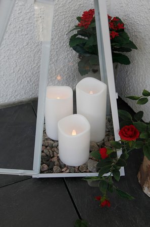 Star Trading - PETE bloklys LED højde 15 cm - Hvid - Lys - Fra Homeroom