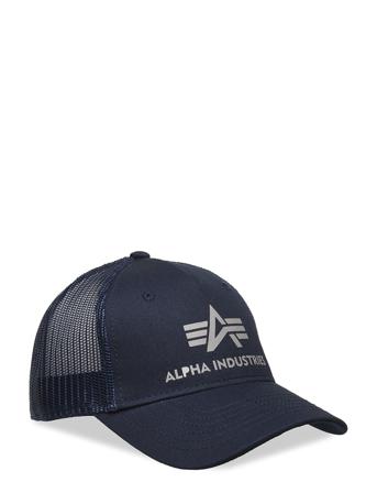 Basic Trucker Cap Accessories Headwear Caps Blå Alpha Industries