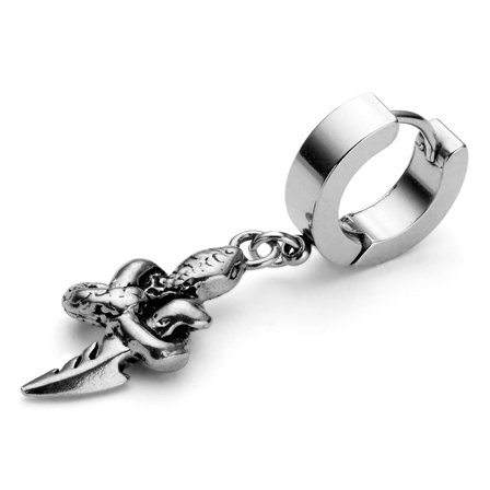 Ørering med Slanke og Kniv for menn - Øreringer med Anheng