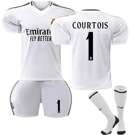 Real Madrid Hjemme Fotballdrakt Barn 2024-2025 Nr. 1 Courtois