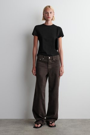 COS Women's Shrunken T-Shirt in Black