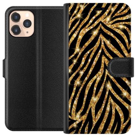 Apple iPhone 11 Pro Tegnebogsetui Guld & Glitter