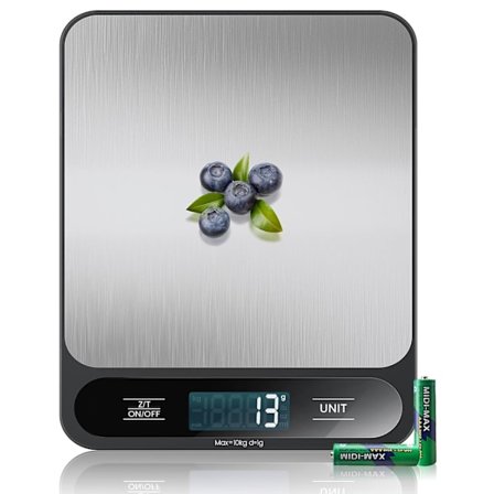 10 kg ruostumattomasta teräksestä valmistettu digitaalinen keittiövaaka, elektroninen ruokavaaka, taaraustoiminto, suuri tarkkuus 1 g 0,1 unssia, 