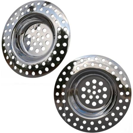 2 Pack ruostumattomasta teräksestä valmistettu viemärisuodatin siivilä ja pesuallas Stra
