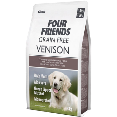 FourFriends - Dog Grain Free Venison 12 kg - Hund - Hundefôr & hundemat - Tørrfôr for hund - ZOO.no