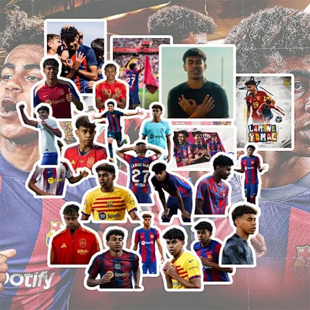 23st Lamine Yamal HD-klistermärken,Barcelona Europa League Mobil Telefon Surfplatta Dekoration Laptop Klistermärken
