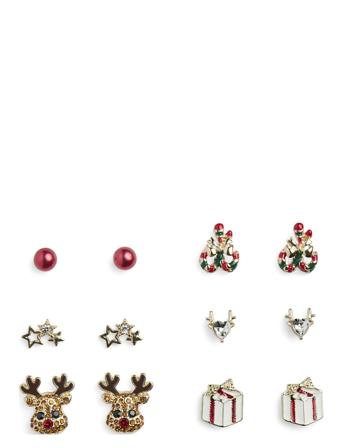 Pcnico O 6-Pack Earstuds Accessories Jewellery Earrings Studs Gold Pieces
