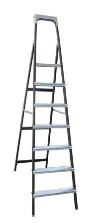 Skeppshultstegen Pro-light 7260 Greyline Trappstege lackerade aluminiumprofiler 7 steg, 1645 mm, Stegar & ställningar