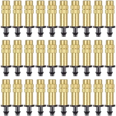 30 kpl Säädettävät Kupariset Sumutin Suuttimet Tippa-kastelu Suihkutin 4/7mm Sumutus Mikrosuihkuttimet Puutarhan Jäähtyminen Kasteluvarusteet
