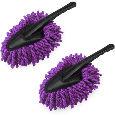 2-pakning Mini Mikrofiber Bil Dashbord Støvbørste, Multifunksjonell Bilrengjøringsbørste, Bilinteriør & Eksteriør for Bil