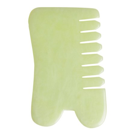 Sällsynt pärla 1st Jade Massage Kam Skrapa Hårbotten Kam Jade Skrapning T