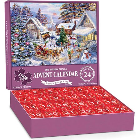 25-26 Julepuslespill Adventskalender Barn Voksen Puslespill 24-dagers Nedtelling Blind Box Julekla_tfrf