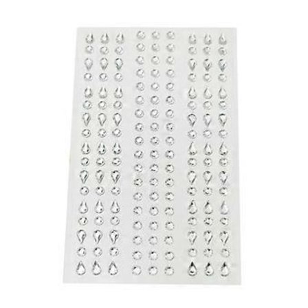 Under Eye Tear Drop Gems Glittrande Ansiktsjuveler för Unik Makeup och Sociala Tillställningar Jul Smycken Stickers (Silver drop round di)