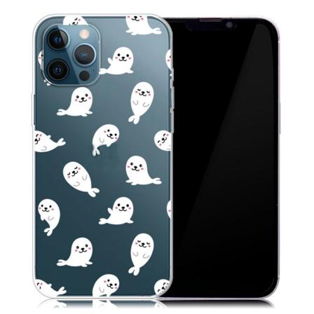 Deco iPhone 13 Pro Suojakotelo - Cute Seals White