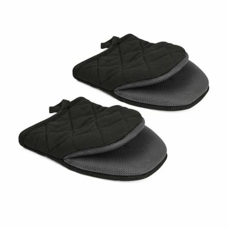Svarta små ugnsvantar, 2-pack värmebeständiga - halkfria