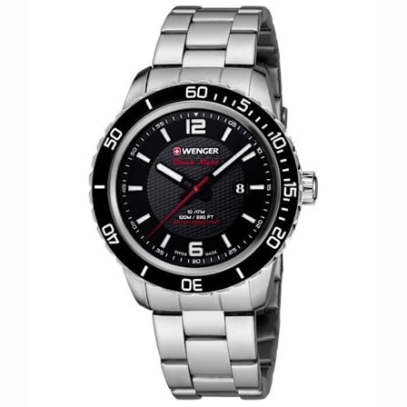 Klocka - WENGER - 01.0851.122 - Kvarts - Analog - Svart stål