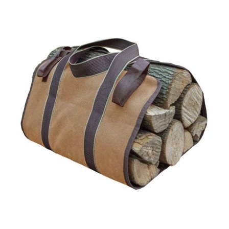 Vedkurv og vedpose Vedkurvholder Canvas Peis Vedbæreveske Ekstra stor vedholder Vedkurver innendørs for camping