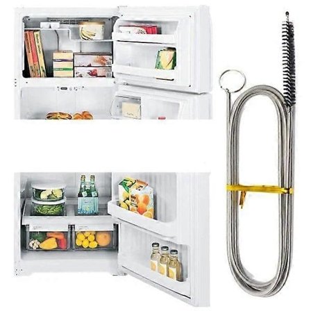 Lang fleksibel køleskab børste lavet af nylon og rustfrit stål til rengøring af køleskabs afløb, bil soltag afløb, afløbsrør og andre lange ho