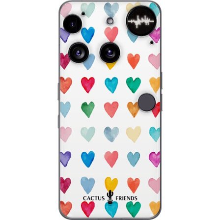 Kompatibelt Mobildeksel til Nothing Nothing Phone (3) Cactus and Friends - Watercolor Love Grid