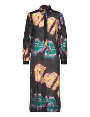 Sheer Voile Dresses Shirt Dresses Svart Ganni*Betinget Tilbud