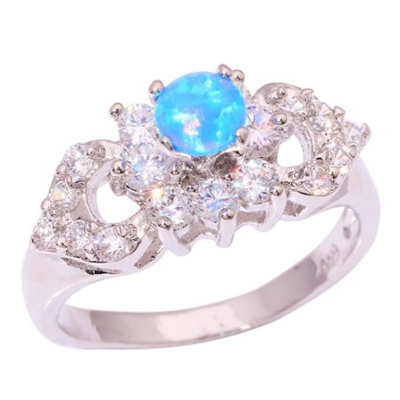 Silversmycken filled ring BLÅ Brand Opal