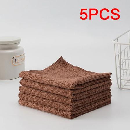 5/10 stk Køkkenhåndklæde Ultra-fint Fiber Rengøringsklud Absorberende Blød og Pletfjernelse Klud Bilrengøringsklud Køkkenklude Brown 5PCS