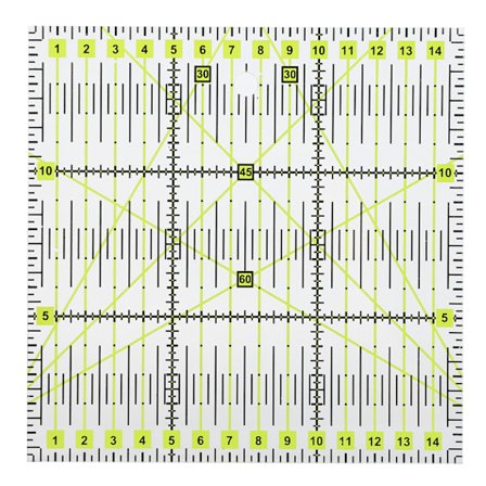 Akryl Quilte Lineal Dobbelt Farvet Gitter Klar Markering Firkantet Quilte Sy Lineal