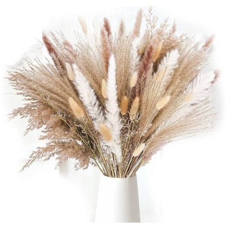 85 st Pampasgräs Dekorativ Vas Heminredning, Torkade Pampasgräs Växter Fluffiga Torkade Blommor 43 cm