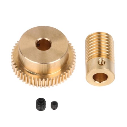 50 Tands Messing Sneg Gearhjul & Aksel Sæt 0,5 Modul 1:50