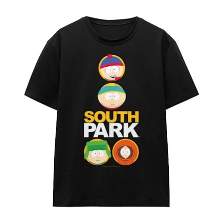 South Park Unisex Vuxen Solid Circles T-Shirt XL Svart