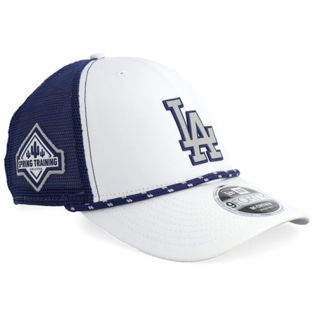 New Era - MLB Vit trucker Keps - Los Angeles Dodgers Silicone 9FORTY M-crown H1 White/Royal Trucker @ Hatstore