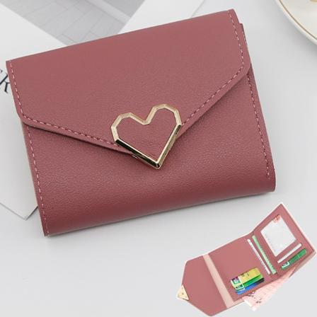 Kvinners korte lommebok kortholder i kunstlær med