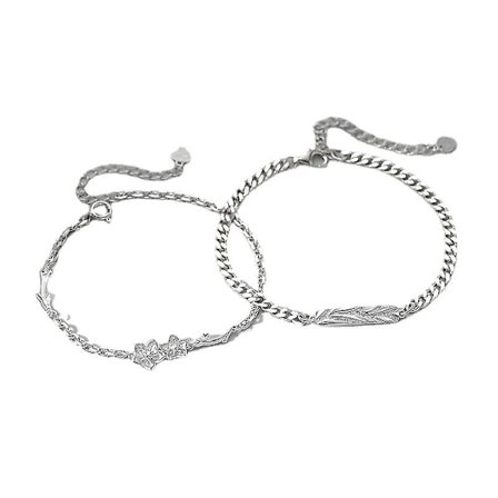 2 st par armband par blomma tagg armband