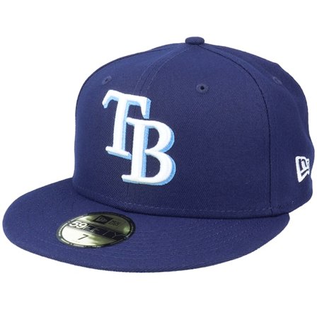 New Era - MLB - Blue - fitted - Cap - Tampa Bay Rays Authentic On-Field 59Fifty Navy Fitted - Hatstore