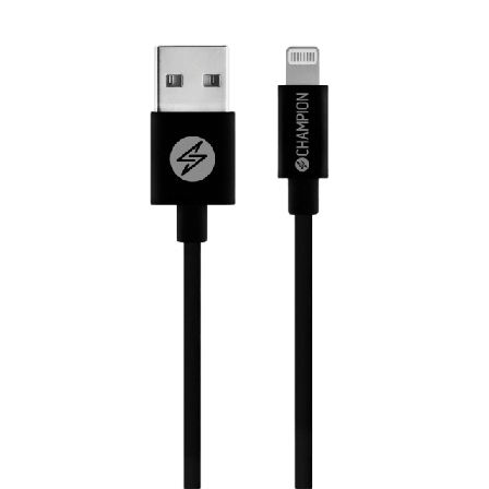 Champion Nordic Usb-a Till Lightning Kabel 2m Övriga tillbehör Svart 2 m