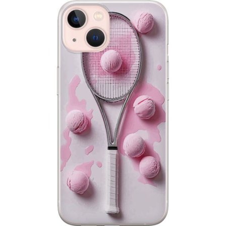Kompatibel Mobilcover til Apple Apple iPhone 13 Rosa glaskugler og tennisketsjer i et kreativt stillbillede med legende popfølelse og moderne design,