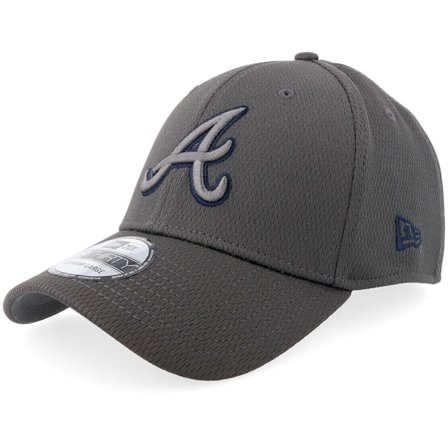 New Era - MLB Gris flexfit Casquette - Atlanta Braves 39THIRTY Eg Charcoal/Charcoal Flexfit @ Hatstore
