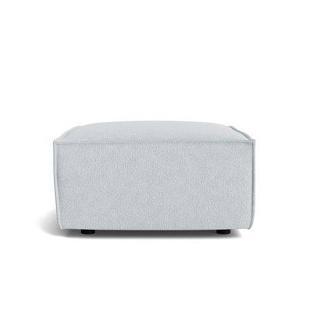 Lyon Pouf Hocker 98x86cm in Aragon Kristallblau, Einfarbig, Moderner Stil, Hoher Sitzkomfort, Stilvolles Design, Bequeme Polsterung.