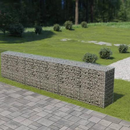 Vidaxl Gabionmur I Galvaniserat Stål 300x50x100 Cm Silver