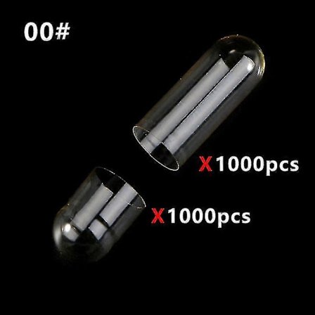 1000 stk. Standard Størrelse 00# 0# 1# Tomme Kapsler Gelatine Klare Kapsler Hule Hårde Gelatine Gennemsigtige Adskilte Sammenføjede Kapsler-csn