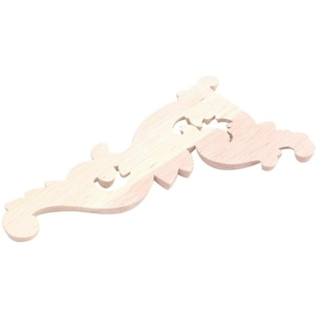 4 kpl Puu-Kaiverretut Kulma-Koristeet Maalaamattomat Sovellukset Kehykset Ovet Koristeet Tarra 15x8x0.8cm