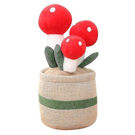 Sieniplysylelu, 9,8 tuuman kukkaruukku täytetty heittotyynynukke