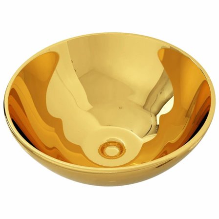 vidaXL Handfat 32,5x14 cm keramik guld